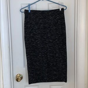 Black pull on pencil skirt